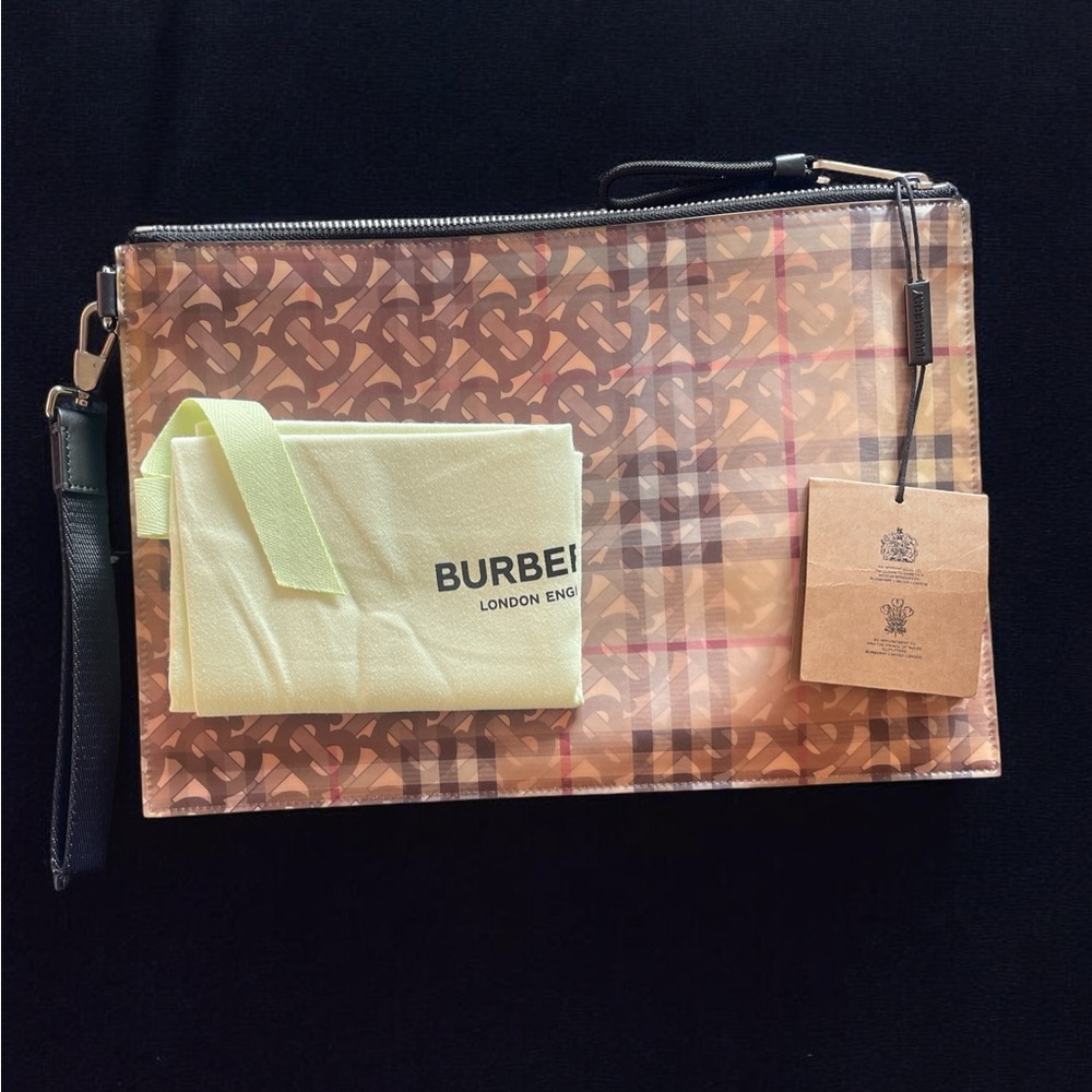 Burberry London holographic pouch